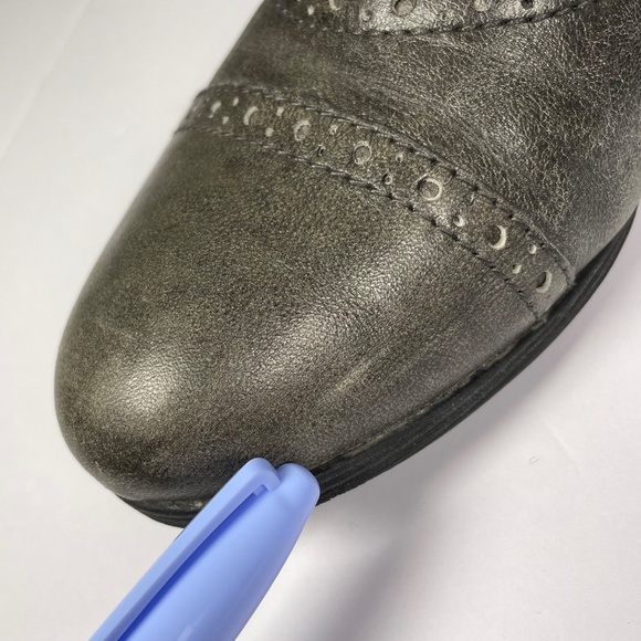 Born Women's Cap Toe Oxford Leather Wingtip Distressed Gray Shoes Size 10 - Picture 11 of 13